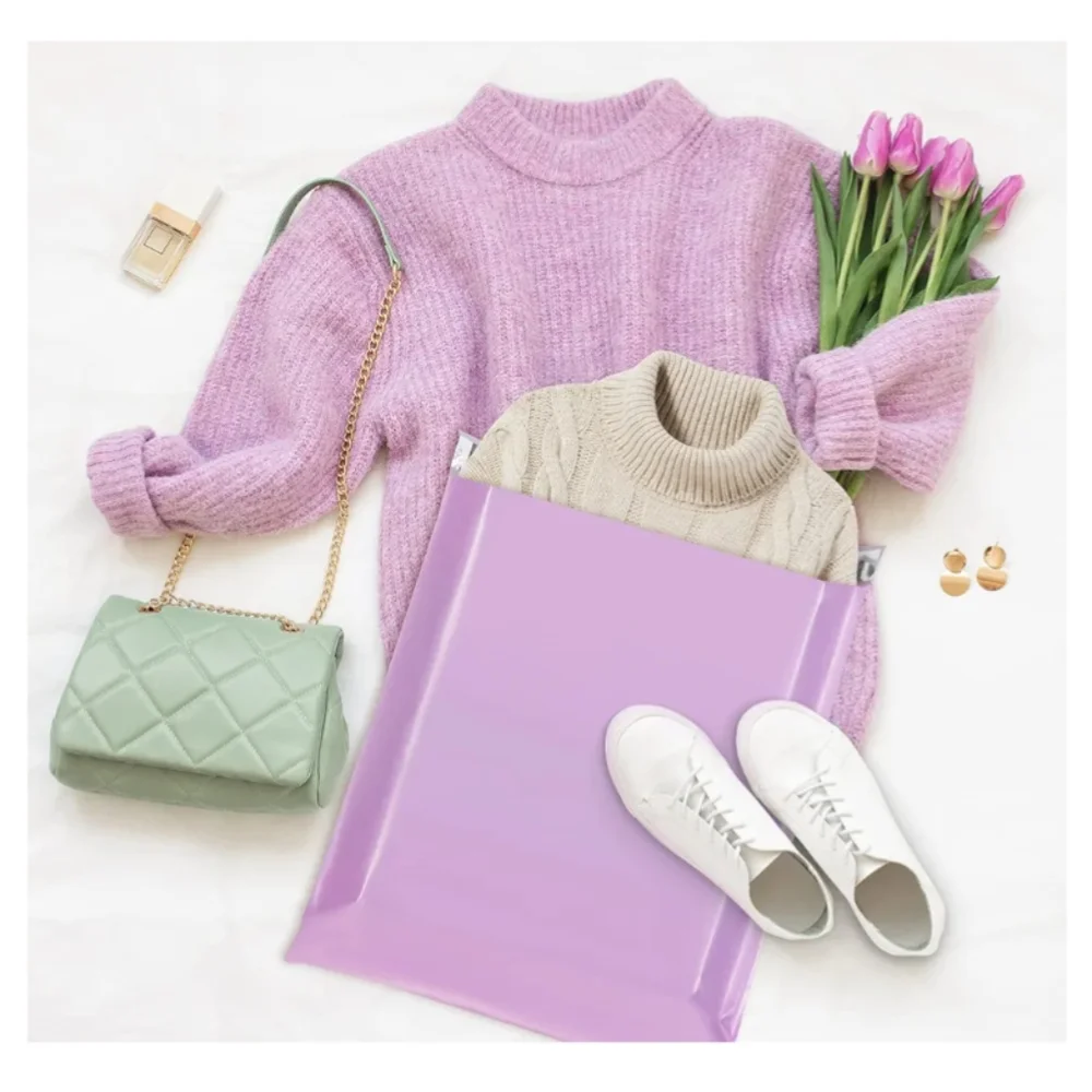 10 19x24 Poly Mailers Purple Waterproof